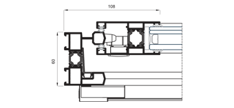 System Section 4200 Sliding system  with thermal break