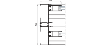 System Section 5000 Double Sliding System  with thermal break