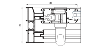 System Section 4500 Lift and Slide System with thermal break