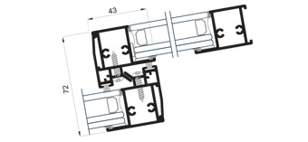 System Section Sliding Roof System