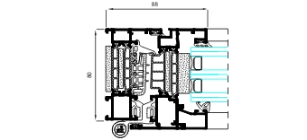 System Section Cor-80 Industrial System with Thermal Break